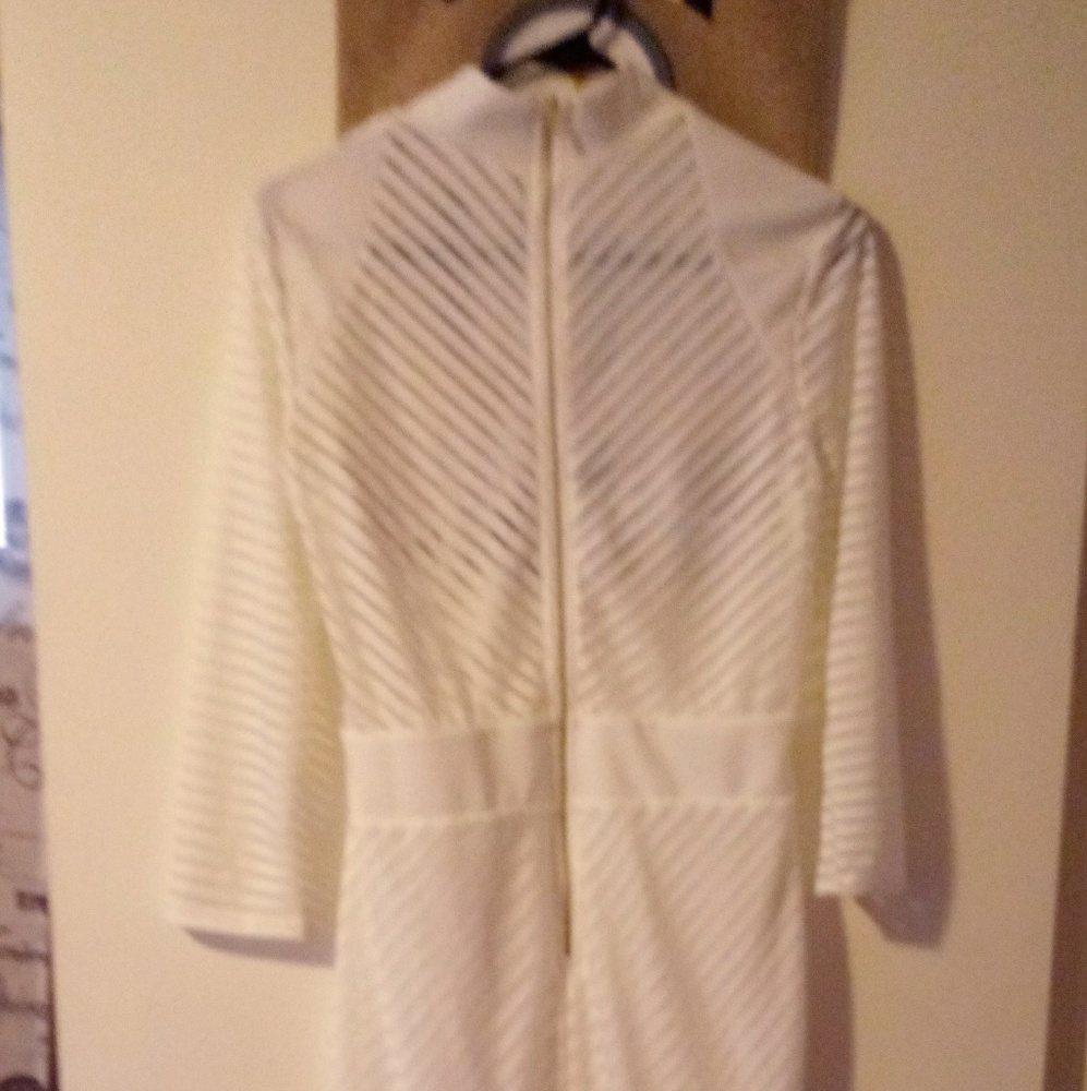 White sheer mini dress